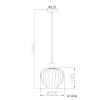 NOWA Toy nowoczesna lampa wisząca kula E27 60 W ø 29 cm do jadalni i kuchni