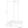 NOWA Eva nowoczesna 3-punktowa lampa wisząca G9 70 cm do jadalni i salonu 10 Watt