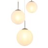 Kop NOWA 3-punktowa lampa wisząca kulista do jadalni, nowoczesna, E27, Ø 50 cm