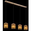 NOWA Leeds podłużna lampa wisząca 4-punktowa E14, długość 87 cm do jadalni i kuchni