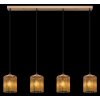 NOWA Leeds podłużna lampa wisząca 4-punktowa E14, długość 87 cm do jadalni i kuchni