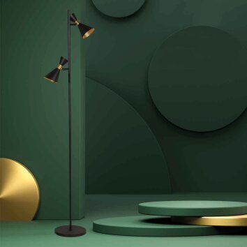 Steinhauer Preto nowoczesna lampa podłogowa z 2 obracanymi reflektorami GU10