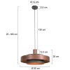 Steinhauer Flinter nowoczesna okrągła lampa wisząca do jadalni, długość 50 cm