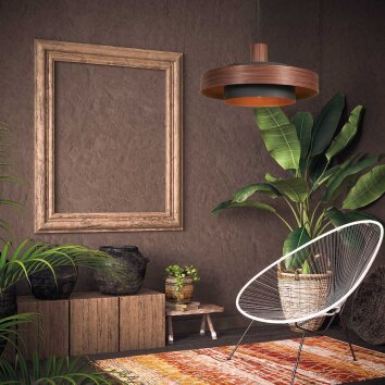 Steinhauer Flinter nowoczesna okrągła lampa wisząca do jadalni, długość 50 cm
