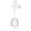 Steinhauer Sable nowoczesna, okrągła lampa wisząca E27 ø 25 cm do jadalni i salonu