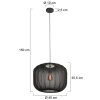 Steinhauer Sable nowoczesna okrągła lampa wisząca z ażurowym kloszem E27, 45 cm