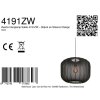 Steinhauer Sable nowoczesna okrągła lampa wisząca z ażurowym kloszem E27, 45 cm