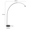 Steinhauer Curve nowoczesna lampa podłogowa łukowa E27 z włącznikiem 210 cm do salonu
