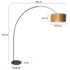 Steinhauer Curve łukowa lampa podłogowa z wyłącznikiem 210 cm E27 do salonu, nowoczesna