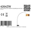 Steinhauer Curve łukowa lampa podłogowa z wyłącznikiem 210 cm E27 do salonu, nowoczesna