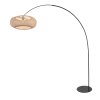Steinhauer Curve nowoczesna lampa podłogowa łukowa z plecionym kloszem do salonu