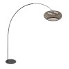 Steinhauer Curve nowoczesna lampa stojąca łukowa E27 z ażurowym kloszem