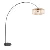 Steinhauer Curve nowoczesna lampa podłogowa łukowa z ażurowym kloszem E27