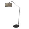 Steinhauer Zig-Zag nowoczesna łukowa lampa podłogowa z ażurowym kloszem do salonu