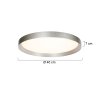 Steinhauer Srebrna płaska okrągła lampa sufitowa Flady LED, 2700 Kelvin ciepła biel