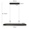 Steinhauer Mykty LED regulowana lampa wisząca 2-punktowa 120 cm 2700 K 10500 lm