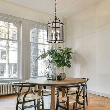 Steinhauer Pimpernel lampa wisząca żyrandol 4-płomienny regulowany do salonu i jadalni