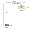 Steinhauer Solva lampa podłogowa łukowa do salonu i jadalni, regulowane ramię