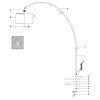 Steinhauer Solva lampa podłogowa łukowa do salonu i jadalni, regulowane ramię