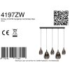 Steinhauer Lampa wisząca Glimsy, kroplowe klosze, LED 2700 Kelvin, regulacja wysokości