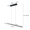 Steinhauer Bande podłużna lampa wisząca LED nad stół do jadalni 3 cm 16,8 W 2400 lm 2200-4000 K
