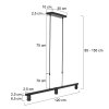 Steinhauer Stang nowoczesna lampa wisząca nad stół 3-punktowa E27, regulowana, 120 cm
