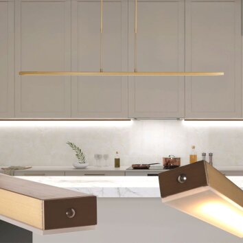 Steinhauer LED lampa wisząca Zelena, pamięć, regulowana barwa światła 2200-4000 Kelvin