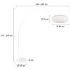 Steinhauer Sparkled Light regulowana lampa podłogowa łukowa, 240 cm wysokości, do salonu