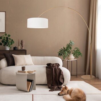 Steinhauer Sparkled Light regulowana lampa stojąca łukowa do salonu i jadalni