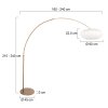 Steinhauer Sparkled Light nowoczesna lampa podłogowa łukowa do salonu i jadalni