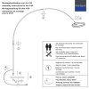 Steinhauer Ringlux LED regulowana lampa podłogowa łukowa do salonu, 2-punktowa