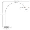 Steinhauer Ringlux LED regulowana lampa podłogowa łukowa do salonu, 2-punktowa