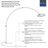 Steinhauer Ringlux LED 2-punktowa lampa podłogowa łukowa nowoczesna do salonu