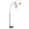 Steinhauer Sparkled Light nowoczesna regulowana lampa podłogowa łukowa 3-punktowa