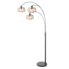 Steinhauer Sparkled Light nowoczesna regulowana lampa podłogowa łukowa 3-punktowa