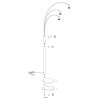 Steinhauer Sparkled Light nowoczesna regulowana lampa podłogowa łukowa 3-punktowa
