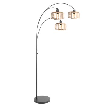 Steinhauer Sparkled Light nowoczesna regulowana lampa podłogowa łukowa 3-punktowa