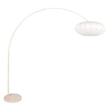 Steinhauer Sparkled Light regulowana lampa stojąca łukowa do salonu, okrągły klosz