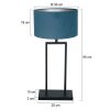 Steinhauer Stang klasyczna regulowana lampa stołowa z abażurem do salonu, E27