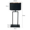 Steinhauer Stang lampa stołowa, lampka nocna nowoczesna z cylindrycznym abażurem