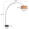 Steinhauer Curve lampa podłogowa łukowa regulowana, wysokość 210 cm, do salonu i sypialni