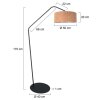 Steinhauer Zig-Zag lampa podłogowa łukowa, lampa stojąca, E27, 173 cm, nowoczesna