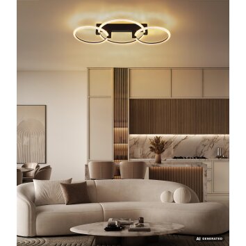 Globo Fletcher LED nowoczesny plafon sufitowy ringowy do salonu i kuchni