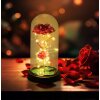 Globo Rosalina LED lampka dekoracyjna z różą, 20 mikroLED pod kopułą na prezent