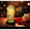 Globo Rosalina LED lampka dekoracyjna z różą, 20 mikroLED pod kopułą na prezent