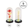 Globo Rosalina LED lampka dekoracyjna z różą, 20 mikroLED pod kopułą na prezent