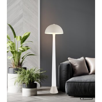 NOWA Merlin lampa stojąca grzybek E27 Ø40 cm z włącznikiem na kablu do salonu