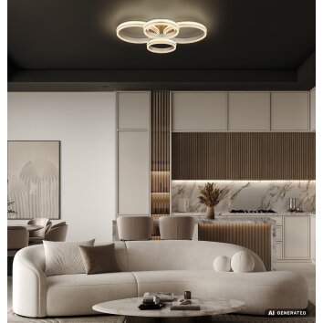Globo Francine nowoczesna LED-Deckenleuchte Ringdesign 11000 lm 2700-6000 K 90 W