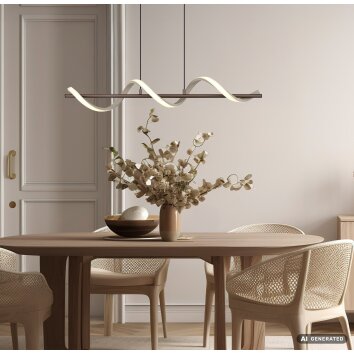 Globo Spiro smukła podłużna lampa wisząca LED 80 cm 3000 K 2510 lm 20 W