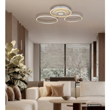 Globo Miles LED plafon 3-ring lampa sufitowa 2700–6500 Kelvin 4620 Lumen 40 Watt